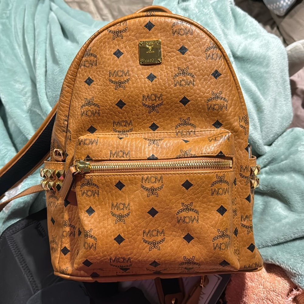 MCM studded backpack